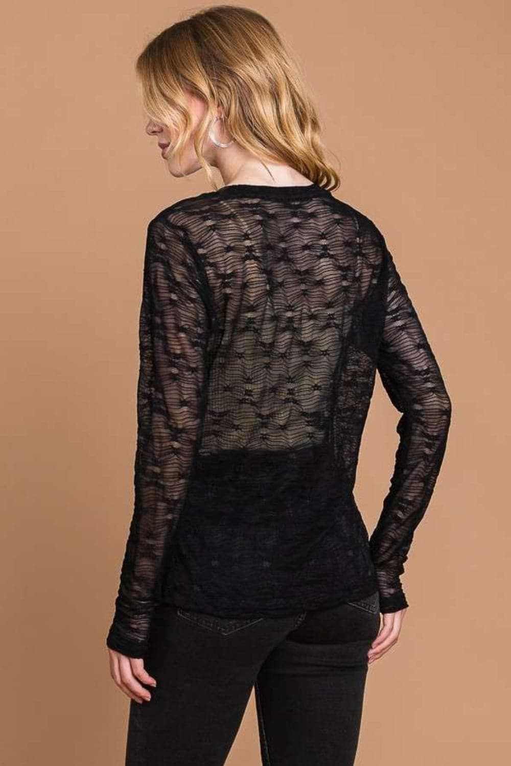 Culture Code plus size mesh top - Love Salve